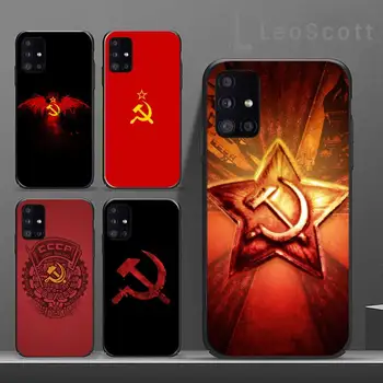 Punane Nõukogude Liidus NSV liidu Lipu Telefoni Puhul Samsungi A40 A50 A51 A71 A20E A20S S8 S9 S10 S20 Plus lisa 20 ultra 4G 5G