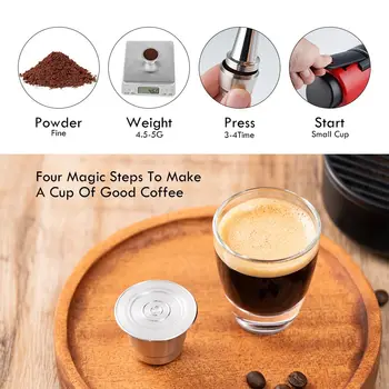 Luksus Korduvkasutatavad Kohvi Kapsel Nespresso Roostevabast Terasest Kohvi Filtrid Espresso Kohvi Crema Tegija Kodu Barista