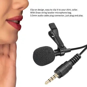Mini Lavalier Mic lipsuklambriga Mikrofon Nutikas Telefon Salvestamist PC Clip-Rinnamikrofon Toetada Rääkides Laulu Kõne Kõrge Tundlikkus