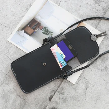 Läbipaistev Puutetundlik Retro Lihtne Mobiiltelefoni Kott 2021 Naiste PU Kett Messenger Kotid Väike Klapp Kott Mini õlakott