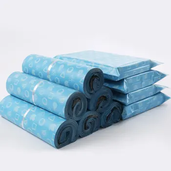 Sinine Värv Plastikust Kuller Kott 50tk/PE palju Polü Veekindlad Rõivad Kingitused Post Mailbag Cartoon Ümbrikud Ise Pitsat Post Kotid