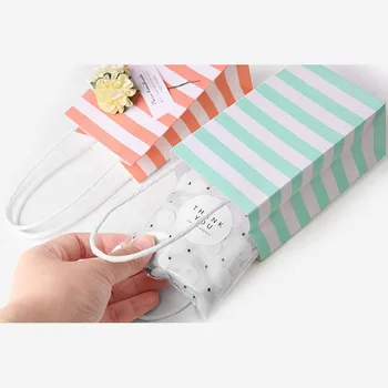 Korea väike candy värviline triip valge jõupaber kotid hulgi-mini sülearvuti kingitus pakend 50tk