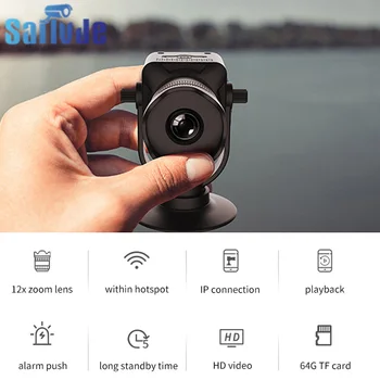 Mini Kaamera Sailvde Security Kaitse Kompaktne Juhtmeta WiFi Valve Kaamera 12x Zoom Objektiiv Micro Kaamera