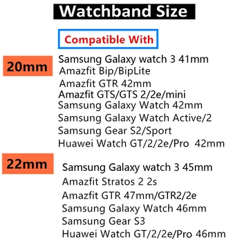 Samsung Galaxy Vaata 3 rihm Watch band 46 mm/42mm/Aktiivne 2/Käik S3 Piiril 20mm 22mm käevõru Huawei GT/GT2/2e/Pro rihm
