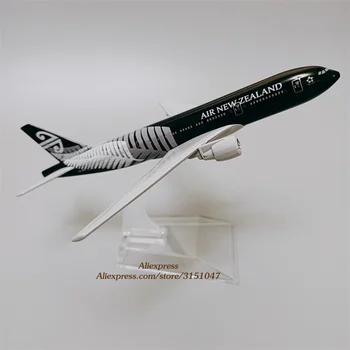 Must UUS 16cm Metalli Sulam Lennuk Mudel Air New Zealand Airways Boeing B777 777Airways Lennuk Mudel Lennuk mudellennukid
