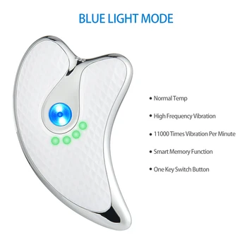 Elektrilised Näo Kaabits Punane Sinine LED Valgus Face Lift Seadmed GuaSha Massagers Kirtsutama Eemaldamine Kodu Ilu Seadmed Näo Naha Hooldus