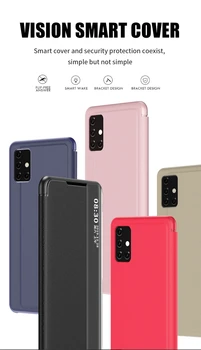 Luxury Smart View Flip Case For Xiaomi Redmi Lisa 10 9s 8 8t 7 Pro Naha Puhul Redmi 8A K40 Mi 11 POCOM3 Lisa 10 Lite Juhul