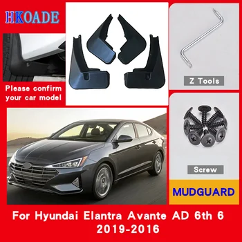Auto Muda Klapid Jaoks Hyundai Elantra Avante REKLAAMI 6 6 2019-2016 Porilauad Splash Valvurid Fender Mudflaps Auto Poritiiva Tarvikud