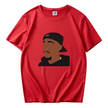 Suvel uus Populaarne Värviga Tupac Shakur 2Pac Hip-hop Muster Prindi Streetwear Meeste ja Naiste Spordi-Vabaaja Särk Tops Mees