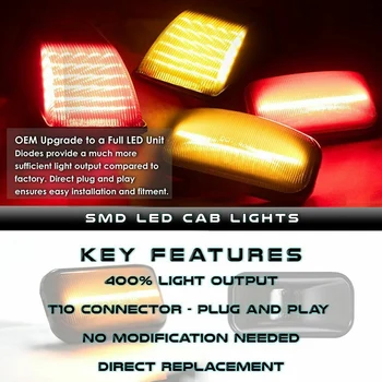 Auto Suitsu Objektiivi Kollane Punane LED Katuse Cab gabariidituled Seatud Hummer H2 /SLT MAASTUR 2003-2009