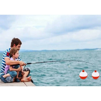 30Pcs Kalapüügi Bobbers 1 Toll,Nupp Snap-on Kalapüük Hõljub Bobber Punane ja Valge,Kalapüük Ujuk ja Bobbers