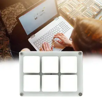 Mini 6-klahvi Klaviatuuri Komplekt Kaasaskantav Mini Mehaaniline Klaviatuur DIY Kohandatud USB Programmeerimine Otsetee Mehaaniline Klaviatuur
