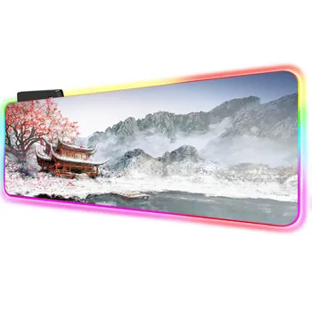 XGZ Jaapan Cherry Blossom Maastiku Suure Gaming Mouse Pad RGB LED Big Mat Office Arvuti Klaviatuuri Kiirus pad