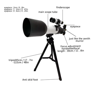 Astronoomilise Teleskoobi, Mille Leidja Peegel Stargazing Pikksilmad Professionaalne Zoom Hd Öise Nägemise Murdumisnäitaja Astronomic#T4