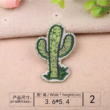 üks komplekt tikandid plaaster cactus cartoon plaastrid kott, müts, märgid applique plaastrid riided CA-674