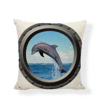 2019 Uus Armas Delfiin Loomade Padi Diivan Kodu Kaunistamiseks Tool Mere Kala Padjapüür Kodu Kaunistamiseks Square Padjapüür