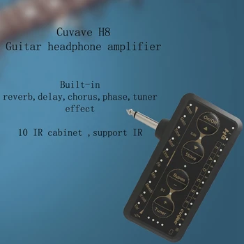 CUVAVE Kaasaskantavad Elektrilised Kitarri Võimendi H8 Mini Kõrvaklappide Võimendi Sisseehitatud Viivitus Tuuner Phaser Reverb Mõju IR Kapp Kitarr Pistik