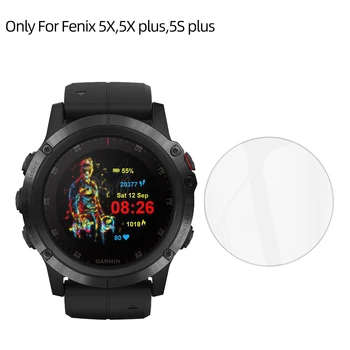 Garmin fenix 5 5S 5X Karastatud Klaasist Ekraan Kaitsja Eest Garmin fenix 5 5S 5X Smart Watch Anti-Scratch Läbipaistev Kile