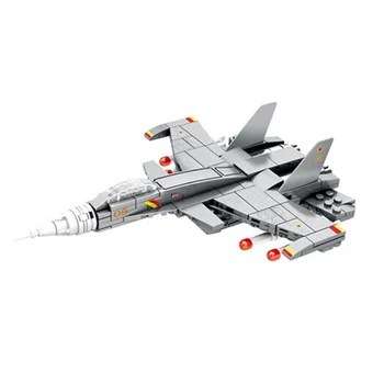 Mini sõjalennukid Tellised DIY Su-27 F-16 Hävitaja LAH H-92 Helikopter, Lennuk Mudel ehitusplokid Mänguasjad Lastele Xmas Kingitus