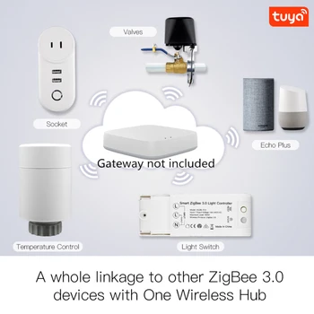 Tuya ZigBee TRV Smart Radiaator Täiturseadme Touch Ekraan Temperature Controller termostaatventiilid hääljuhtimine kaudu Alexa googl
