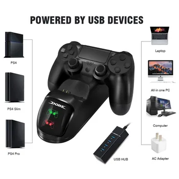 Dual USB Käepide Kiire Laadimise Dock Station Seista Laadija PS4/PS4 Slim/PS4 Pro Game Controller Gamepad Juhtnuppu Dokk Mount