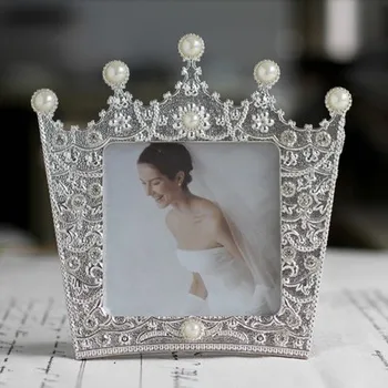 Foto Raami Armas Powers, valge pärl crown ristküliku Loominguline Kodu Kaunistamiseks Pulmad Foto raami sünnipäeva kingitus wholesae FG911
