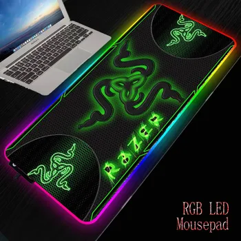 Razer RGB Mouse Pad, mille USB-Portide LED Gaming valgustus Mouse Pad Veekindel mittelibiseva Kummist Alus Suur Klaviatuur Mousepad XXL