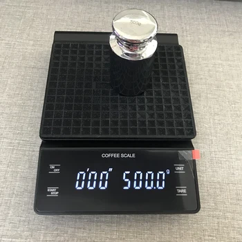 WALFOS 3kg/0,1 g Elektroonilise Kohvi SScale Taimer ülitäpne Digitaalne Köök Skaala Kohvi Kaal Ilma Aku Saldo