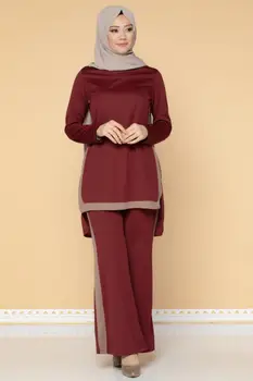 2021 Naiste Lahvatas Kaks Tööd Ühendada Hijab Moslemi Mira Riie Mood Islami Suvehooaja Kvaliteedi Pikad Varrukad Elegantne Türgi