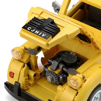 1238pcs KES Klassikaline Sõiduki Retro Auto, 2CV ehitusplokid Mänguasjad Mudel ühildub Legouingly High Tech Telliskivi Laste Mänguasjad