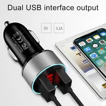Universaalne Auto Laadijaga Laadimine Sõiduki 3.1 Dual USB Mobiiltelefoni Kiire Laadimine Laadija Sigaretid Kergem Liides