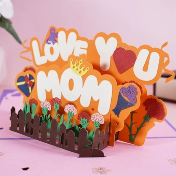 3D Pop-Up Armastan Sind Ema Tervitus Kaardi Sünnipäevaks Ema Päev Pulmad, Lapsed, Beebi Dušš koos Ümbrik