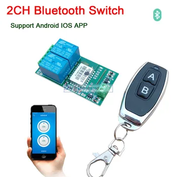 DYKB Lülitage Bluetooth Smart Relee Lüliti 2CH control + Remote for phone ' i RAKENDUS IOS ja Android Motor drive juhatuse garaaž lukk LED VALGUS