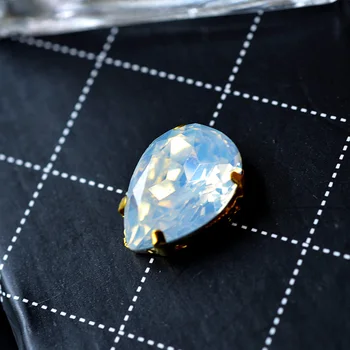 12p pisar navette ovaalne opaal värv akrüülvaik õmble rhinestone juveelid, kuld baasi helmed DIY käsitöö rõivaste õmblemine tarvikud