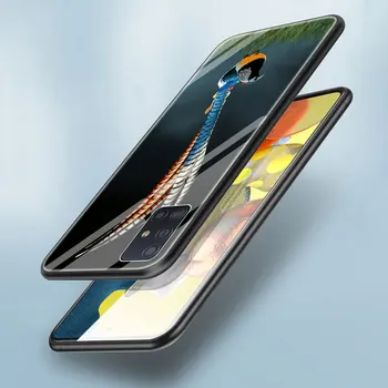 Loomade Lindude Telefon Case for Samsung Galaxy A21S A21EU A50 A51 A10 A70 A71 A41 M31 M51 Karastatud Klaas Pehme Serv Kest