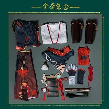 Anime Mäng Genshin Mõju Kiryu Kazuha Lahing Kleit Partei Uhke Ühtne Cosplay Kostüüm Halloween Meeste Vaba Shipping 2021 Uus