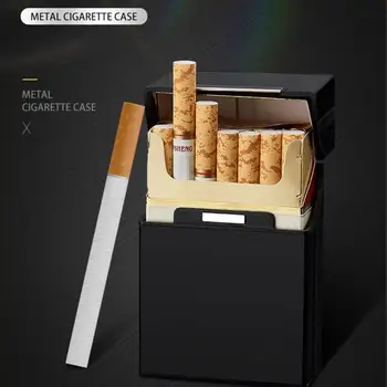 20 Tk, Metallist Sigaret Kasti Automaatne Sigarettide Korral Sigarettide Võimsus Kergem Gaas Kergem Turbo Meeste Suitsetamine Kena Kingitus