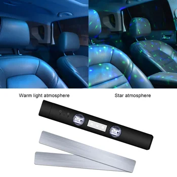 5V Auto Atmosfääri Tuled 5 Režiimid Ümbritseva Lamp Kaugjuhtimispuldi Multi-color Kantav Dekoratiivsed Valguse Auto Koju USB Laetav
