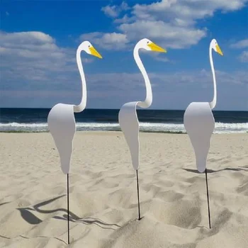 Tasuta Kohaletoimetamine Aed Flamingo Kaunistamiseks Värviline Õrnalt Linnud Liiguvad Tuule Loominguline Väljas Õue Püstitatud Sisustus Ehted