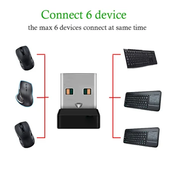 Wireless Dongle Vastuvõtja Ühendav USB Adapter Logitech Hiirt, Klaviatuuri Ühendada 6 Seadme ForK800 K750 K520 K350 K340 K320 Jne