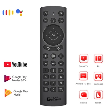 5 Pacs Smart Home Air Hiirt, Google Assistent G20s Pro 433 Mhz IR Hääl Gyro Android TV Box Netflix Universial Kaugjuhtimispult