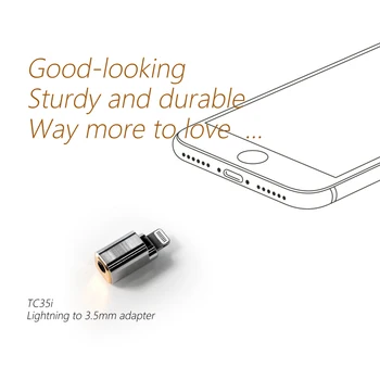 DD ddHiFi TC35i / TC35B Välk/ C-TÜÜPI 3,5 mm Adapter Kaabel mobiiltelefon Huawei Xiaomi, 11 iPhone iPad iOS