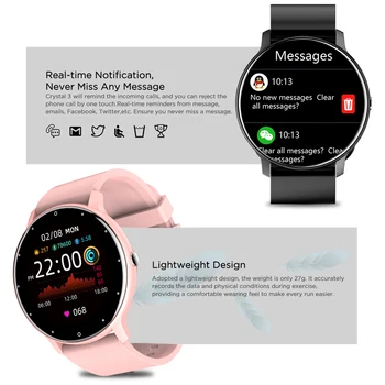LIGE 2021 Mood Täielikult Puutetundlik Smart Watch Naiste Südame Löögisageduse Multifunktsionaalne tervisespordi-Veekindel Smartwatch Meeste Naine