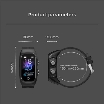N8 Bluetooth Smart Watch Full Touch Screen Meeste Südame Löögisageduse Fitness Juhtmeta Peakomplekti Käevõru Naine Sport Veekindel Smartwatch
