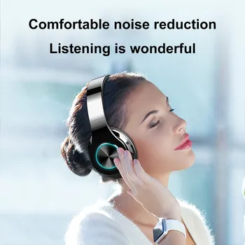 Bluetooth-Kõrvaklapid koos Mikrofoniga OverEar Stereo Earbuds Kokkupandav Bluetooth Kõrvaklapid LED Gaming Headset Telefoni