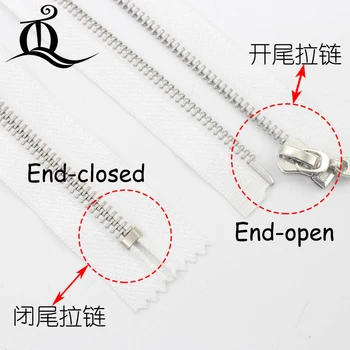 Close-End/avatud 15-45cm 5# 1tk valge&must hõbedane Metallist Tõmblukk Õmblusmasinad zip Rõivas Tarvikud Teksad Lukuga DIY tööriistad tõmblukk