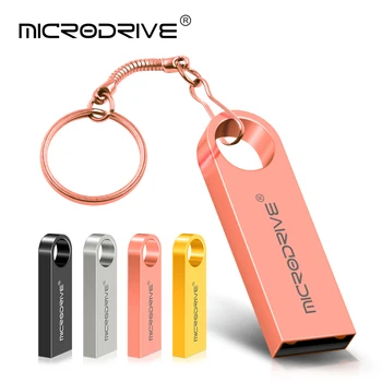 Mini key USB Flash Drive Kiip Kuldne metallist pen drive 64GB 8GB 16GB, 32GB 128GB memory stick pendrive flash tasuta kingitus võtmehoidja