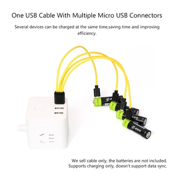 5V/2A USB 2.0 Micro-USB-Splitter Kaabel 1/2/3/4 Micro-Usb-Kaabliga Kiire Laadimise Juhe Android Telefoni Power Bank a a AA AAA Aku