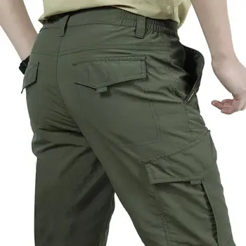 Meeste Tactical Püksid Hingav Vabaaja Armee Sõjalise Pikad Püksid Mees Veekindel Kiire Kuiv Multi-Tasku Cargo Püksid