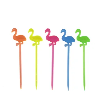Isiku Asjade 50 Tk Flamingo Toidu Korjab Buffet Cupcake Puu-Kook Taldrikule Salat Magustoit Pulgad Kokteil Hambaork Varras
